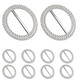 Silver Round Slider Buckle with Rhinestone